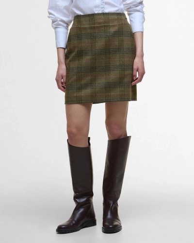 Barbour Bamburgh mini skirt arabesque/brown