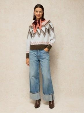 White Stuff Blurred fairsile jumper natural multi