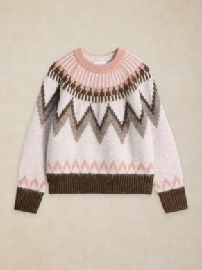 White Stuff Blurred fairsile jumper natural multi