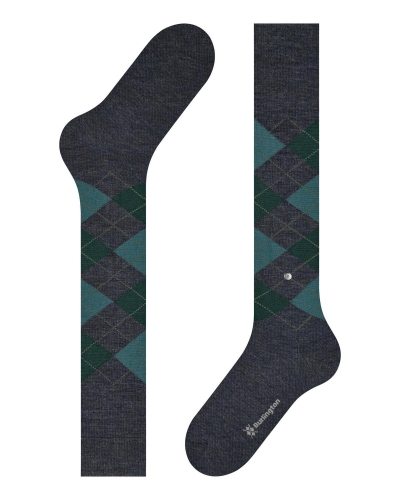 Burlington Melange Edinburgh kniekousen cobalt