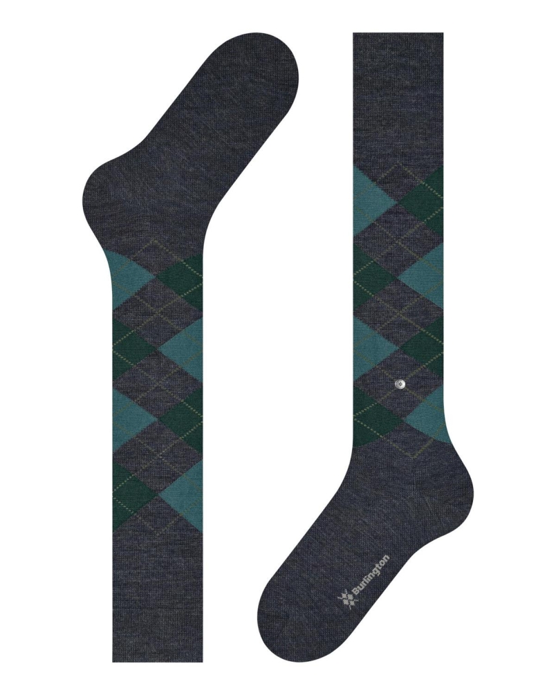 Burlington Melange Edinburgh kniekousen cobalt