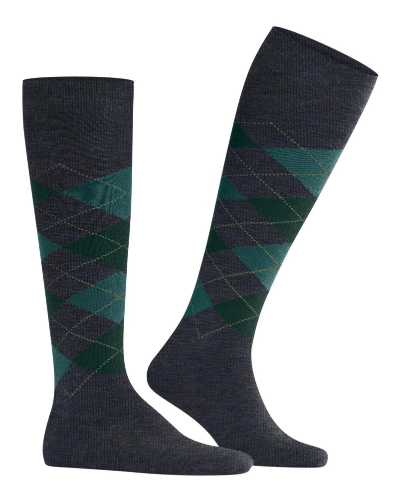 Burlington Melange Edinburgh kniekousen cobalt
