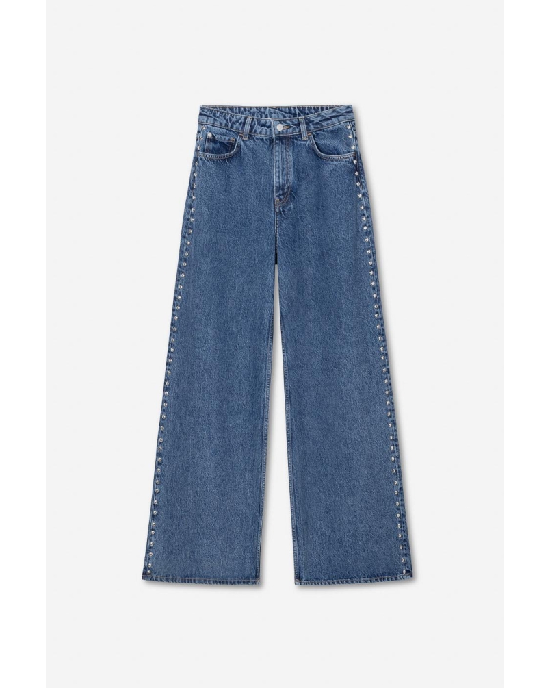 Camilla Pihl Bailey studs washed dark blue