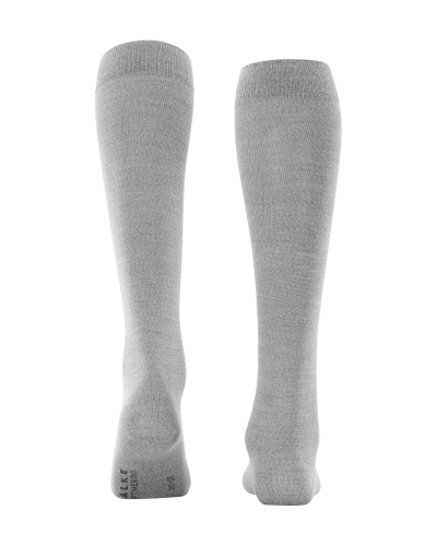 Falke Softmerino dames kniekousen light grey melange-