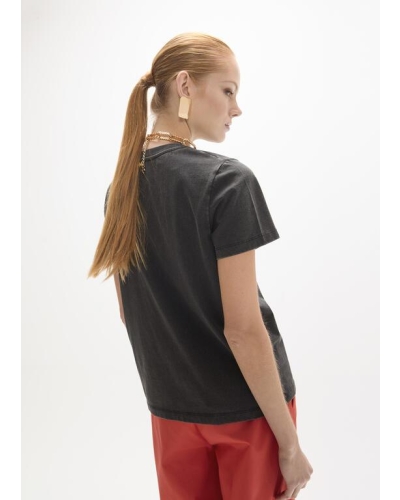 Lola Casademunt T-shirt rock and roll with strass black