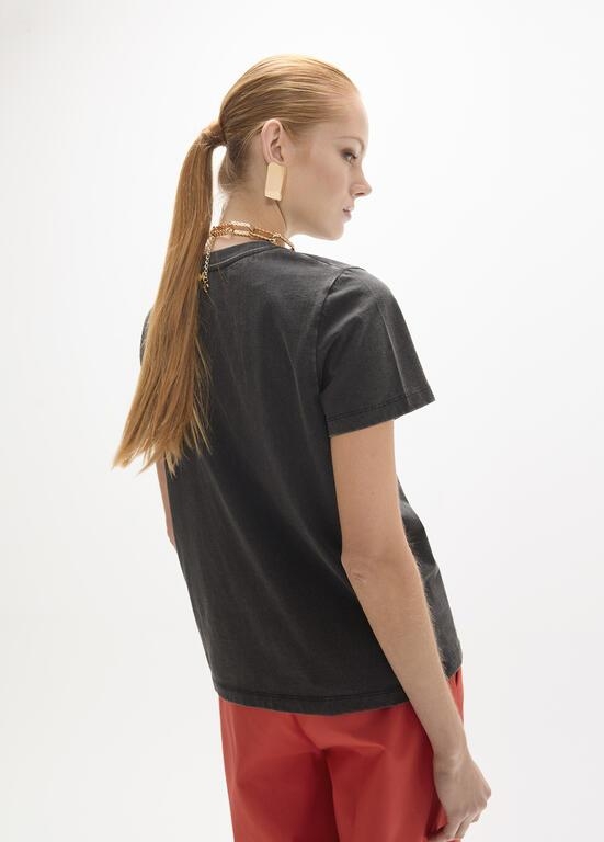 Lola Casademunt T-shirt rock and roll with strass black