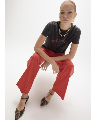 Lola Casademunt T-shirt rock and roll with strass black