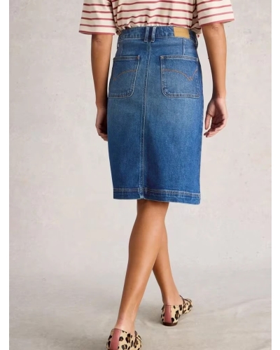 White Stuff Tia denim skirt nat white