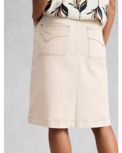 White Stuff Tia denim skirt nat white