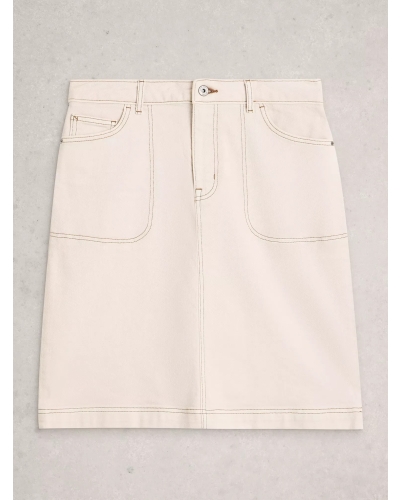 White Stuff Tia denim skirt nat white