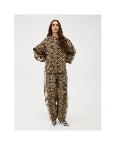 Basma Jull jacket shirt leopard print/cream stripe