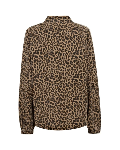 Basma Jull jacket shirt leopard print/cream stripe