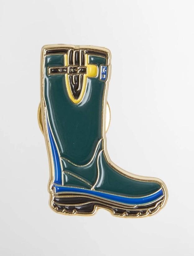 Barbour x Paul Smith Pin badge gn22 welly boot