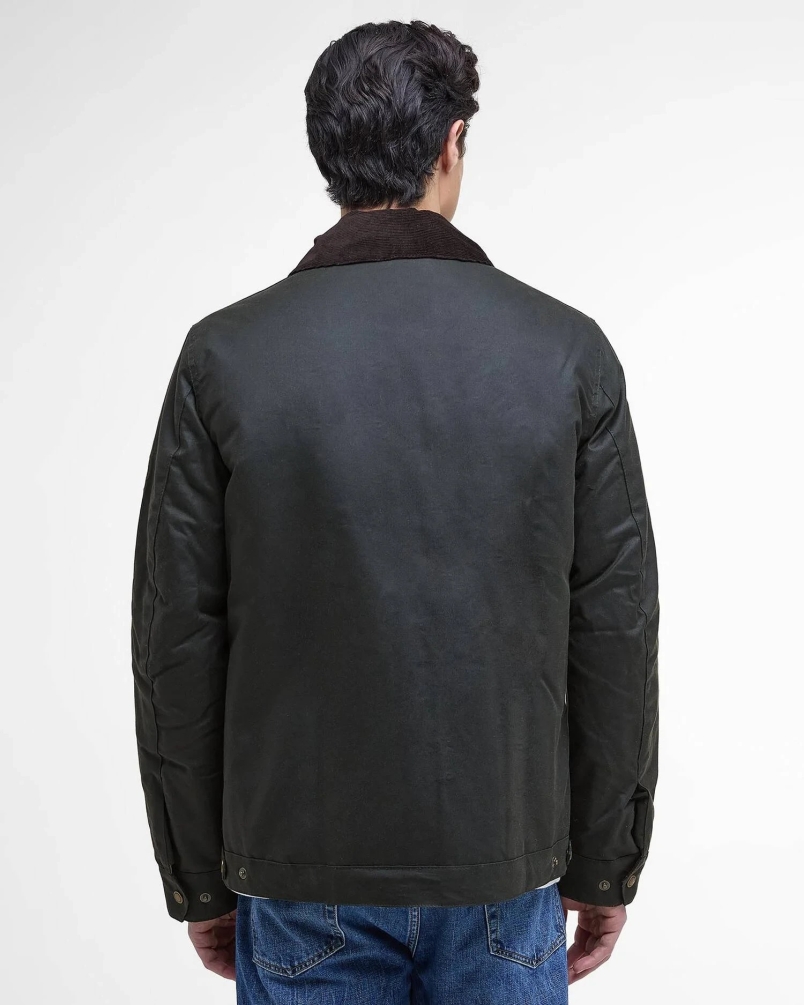 Barbour International Workers waxed jacket sage