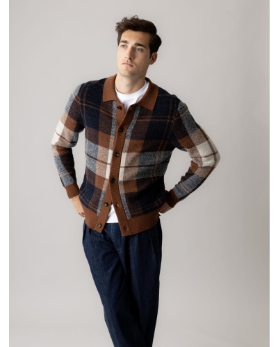 Mos Mosh Gallery Wando cardigan knit cocoa brown