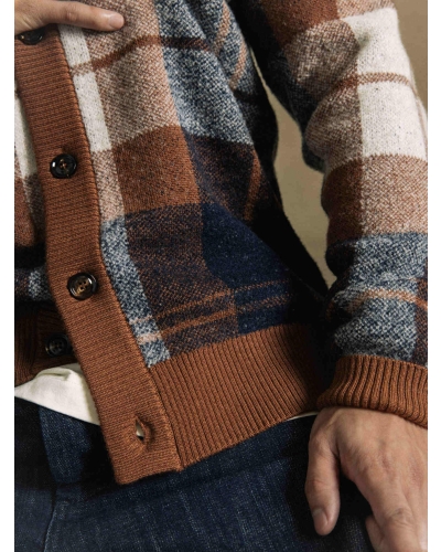 Mos Mosh Gallery Wando cardigan knit cocoa brown