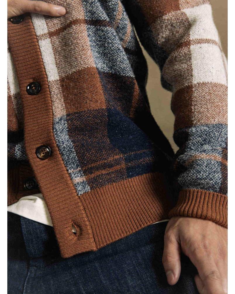 Mos Mosh Gallery Wando cardigan knit cocoa brown