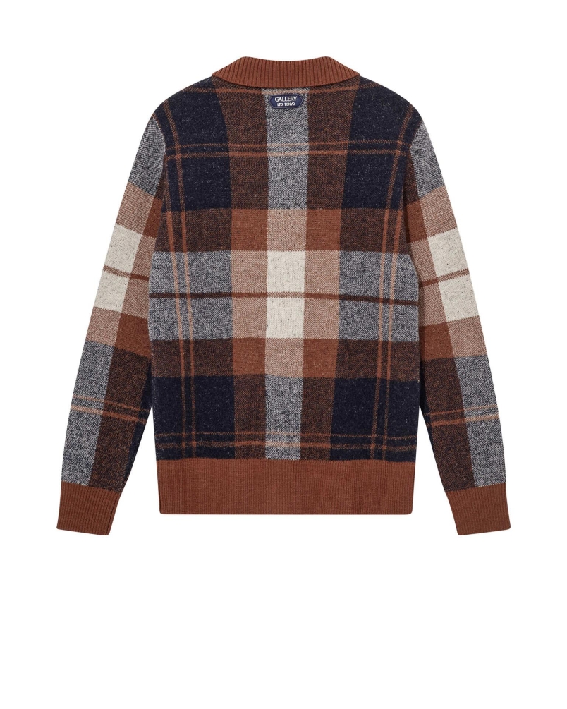 Mos Mosh Gallery Wando cardigan knit cocoa brown