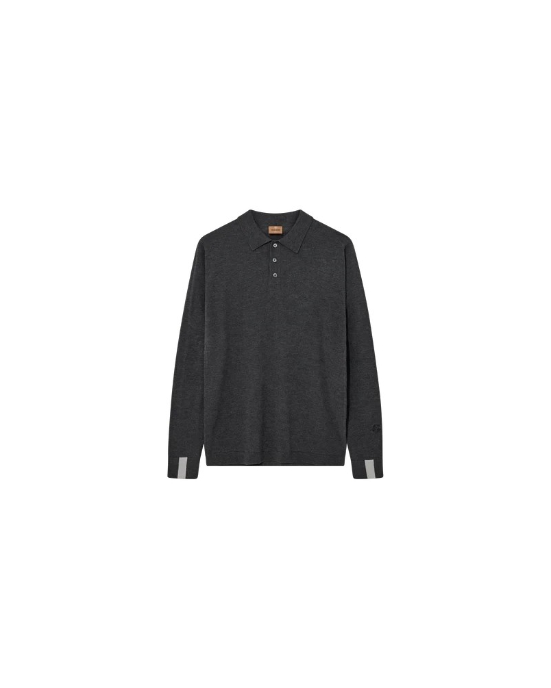 ADAM SOFT POLO KNIT charcoal melange
