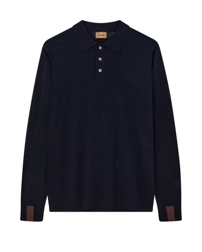 ADAM SOFT POLO KNIT charcoal melange