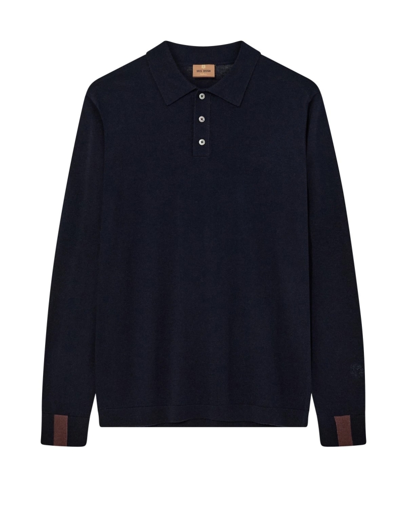 ADAM SOFT POLO KNIT charcoal melange