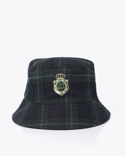 Lola Casademunt Tartan Print bucket hat green-blue