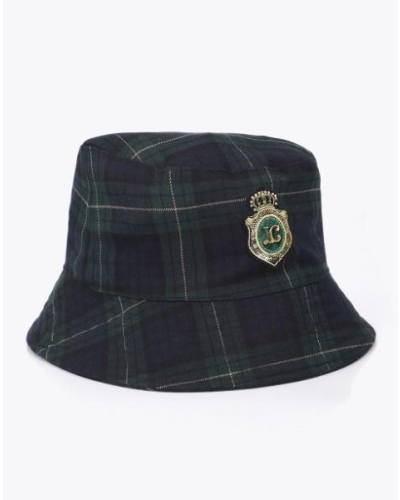 Lola Casademunt Tartan Print bucket hat green-blue