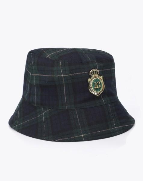 Lola Casademunt Tartan Print bucket hat green-blue