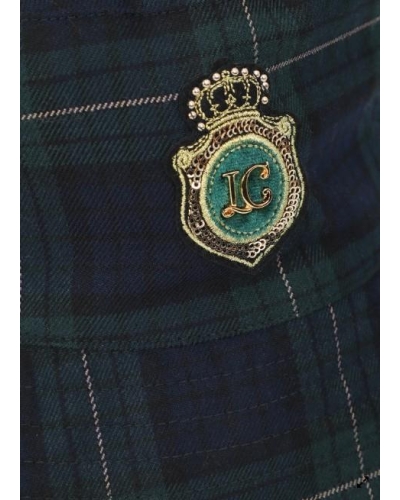 Lola Casademunt Tartan Print bucket hat green-blue