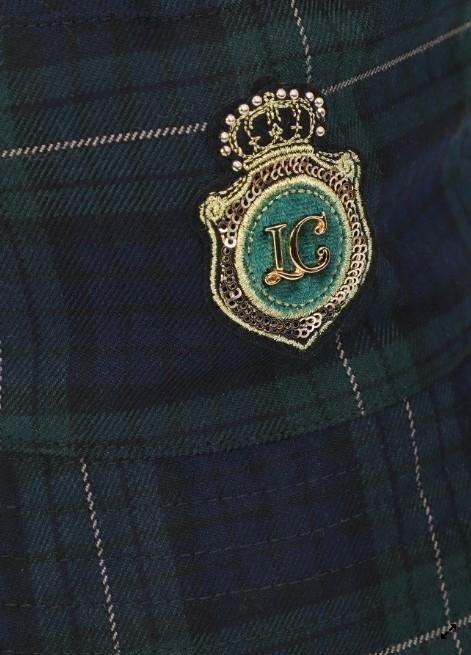 Lola Casademunt Tartan Print bucket hat green-blue