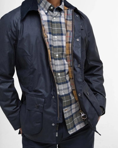 Barbour Ashby wax jacket navy