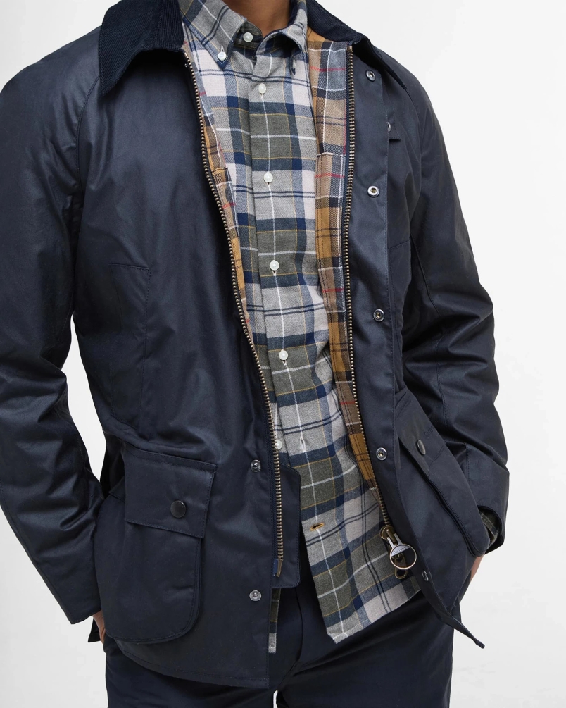 Barbour Ashby wax jacket navy