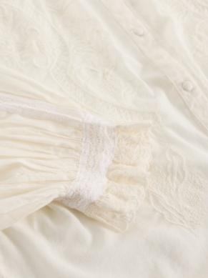 White Stuff Lily embroidered top pale ivory