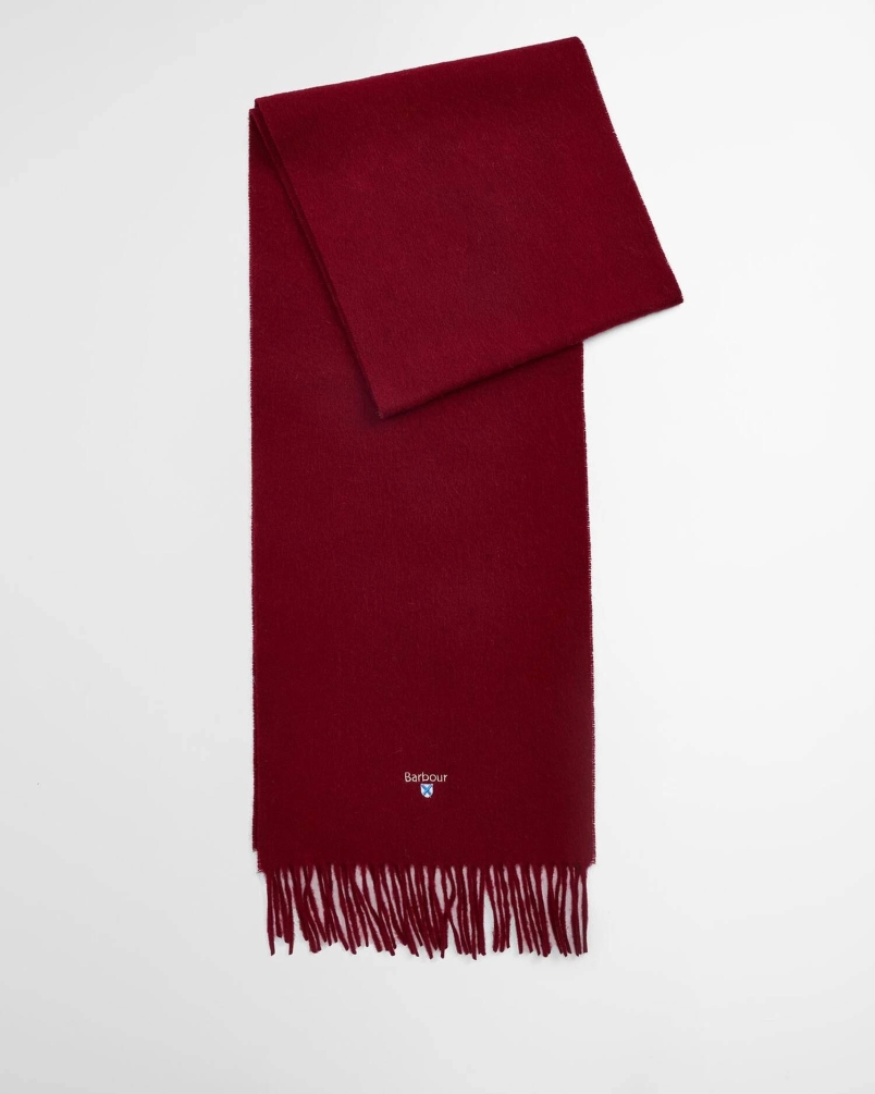 Barbour Plain lambswool scarf re91 biking red