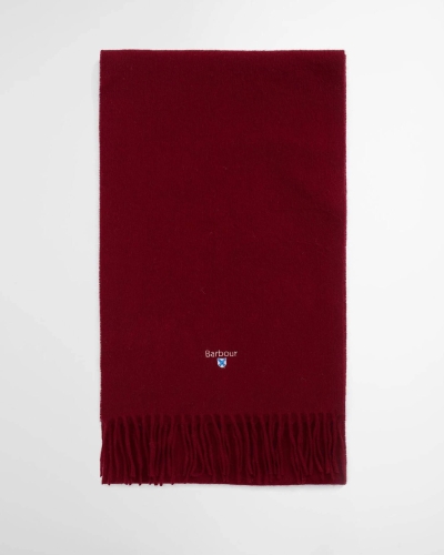 Barbour Plain lambswool scarf re91 biking red