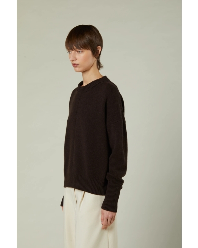 Daniele Fiesoli Crewneck Knit Jumper dark brown