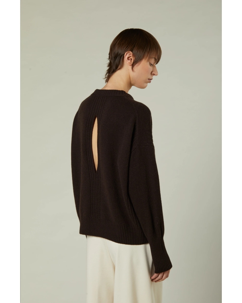 Daniele Fiesoli Crewneck Knit Jumper dark brown