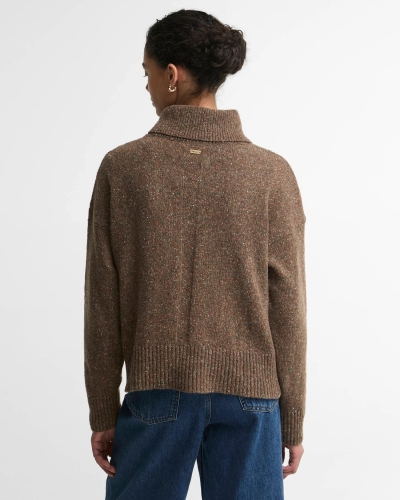 Barbour Lavensdale quater-zip jumper deep camel