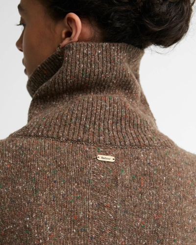 Barbour Lavensdale quater-zip jumper deep camel