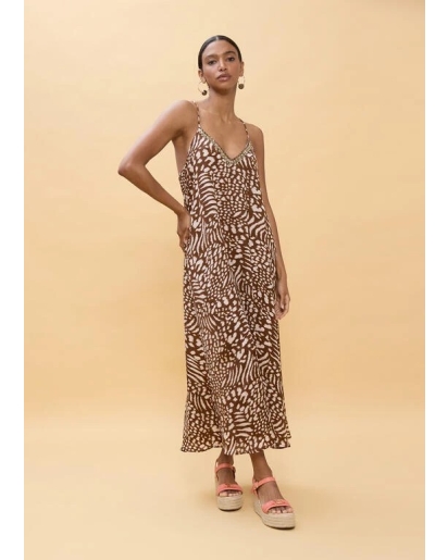 LOLA CASADEMUNT Lola Casademunt Long dress stain print
