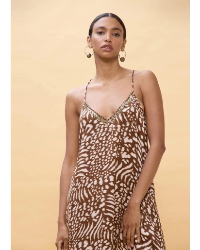 LOLA CASADEMUNT Lola Casademunt Long dress stain print