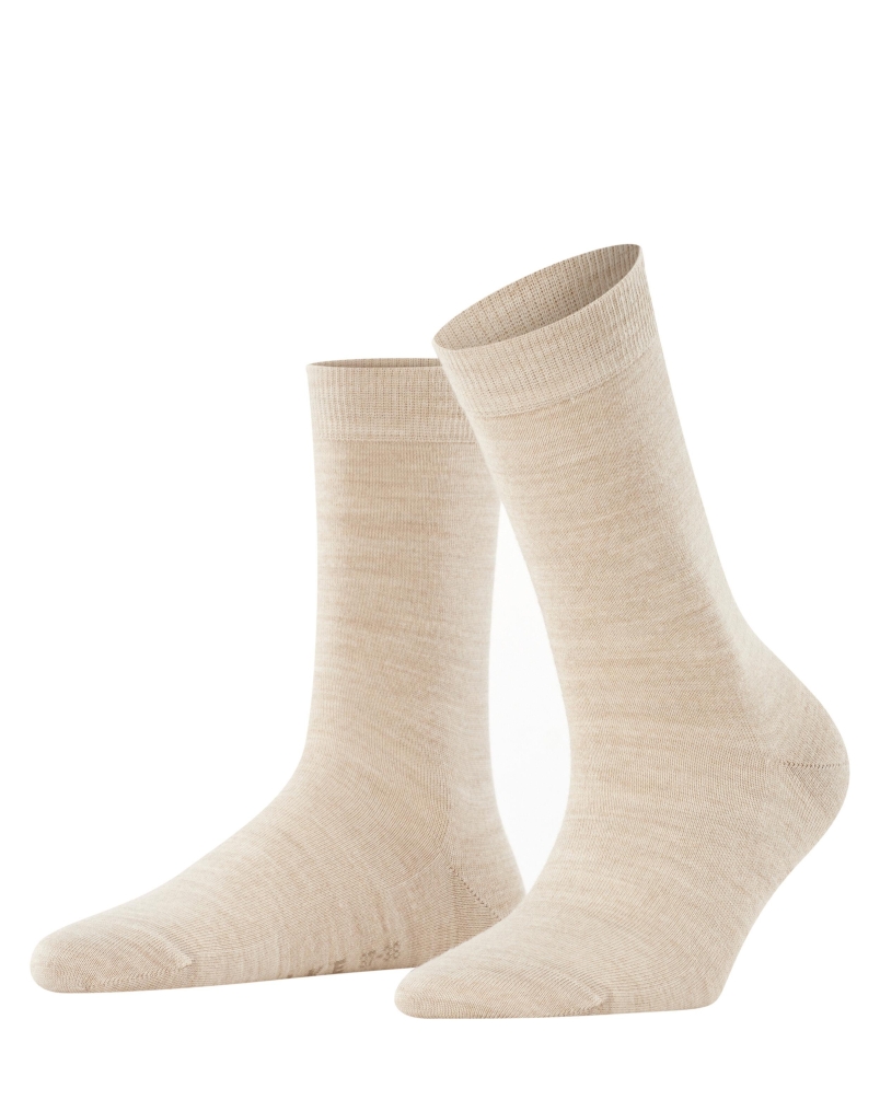 Falke Softmerino dames sokken beige melange-