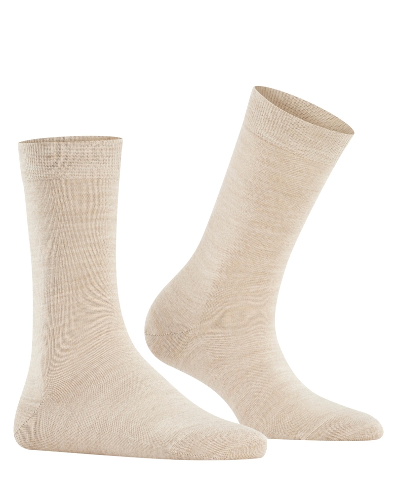 Falke Softmerino dames sokken beige melange-