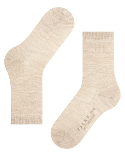 Falke Softmerino dames sokken beige melange-
