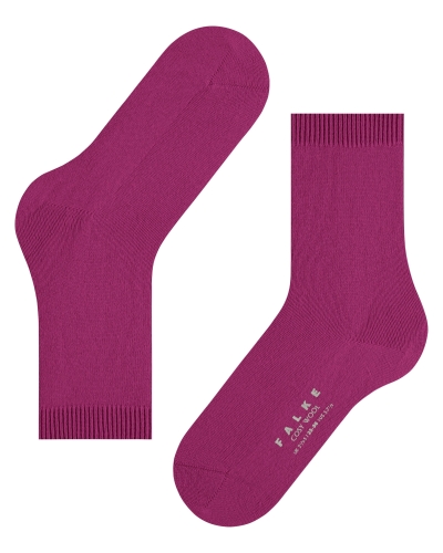 Falke Cosy Wool dames sokken berry