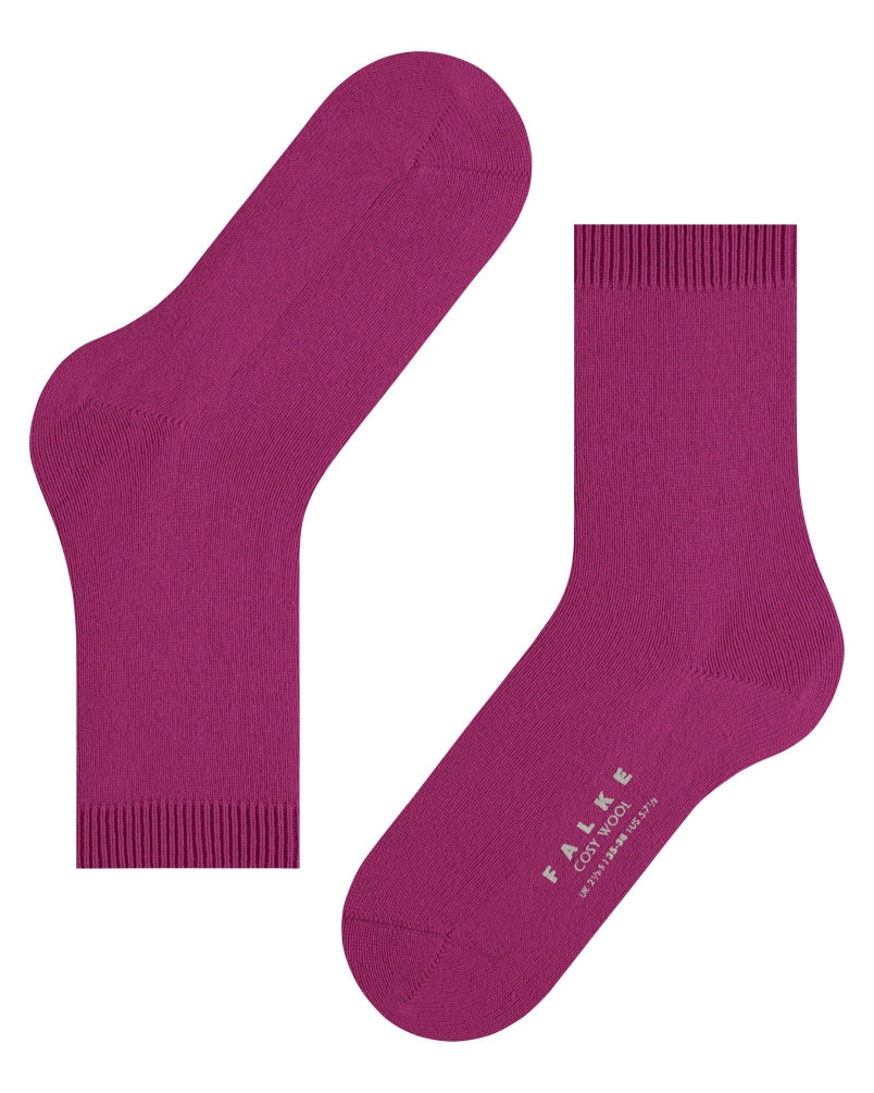 Falke Cosy Wool dames sokken berry