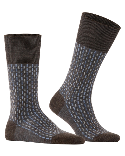 Falke Airport special edition heren sokken brown melange