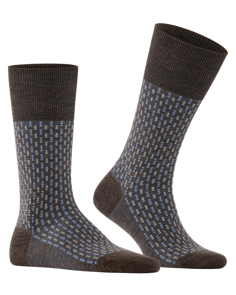 Falke Airport special edition heren sokken brown melange