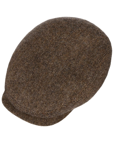 Stetson Driver cap wool herringbone brown-melange