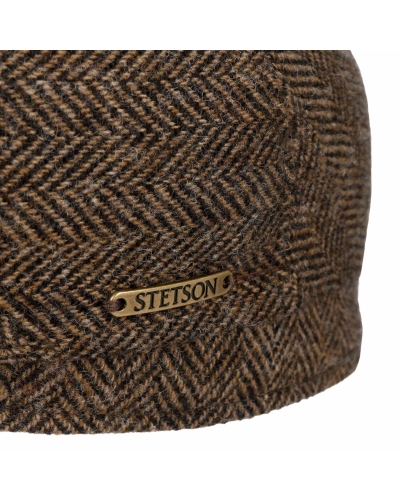 Stetson Driver cap wool herringbone brown-melange